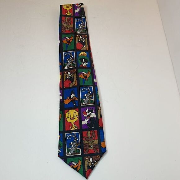 WARNER BROS. Vintage 1997 Looney Tunes Taz Stamp Collection Neckties - Picture 9 of 13